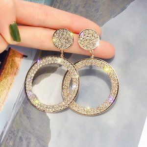 925 Silver Gold Hoop Earrings